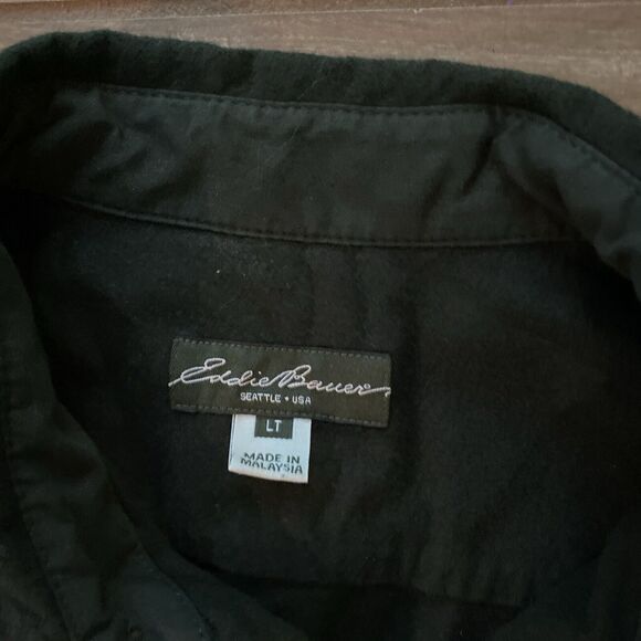 Eddie Bauer Long Sleeve Shirt Knit Army Green baumwolle Forest Hiking Outdoors - Picture 2 of 7